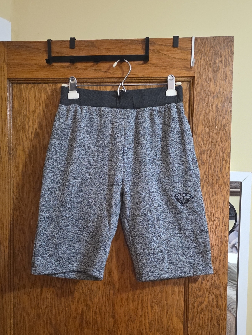 Men's Grey Heather Athletic Shorts with Diamond Logo